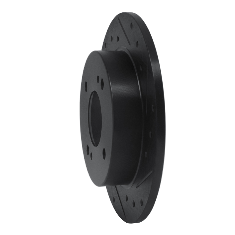 Infiniti G20 Brake Rotor (1) - Rear Right - R1 Concepts - Drilled & Slotted - Black - `90-`06